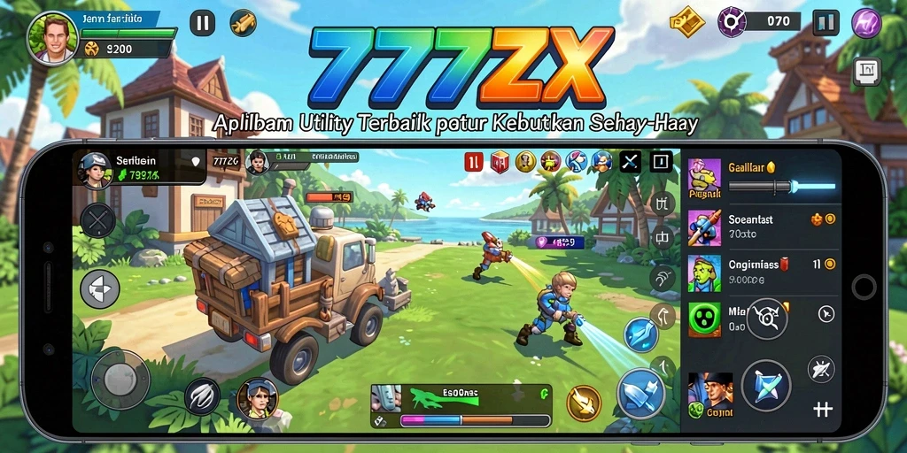 Screenshot utama dari 777ZX yang menunjukkan fungsionalitas aplikasi Utility.