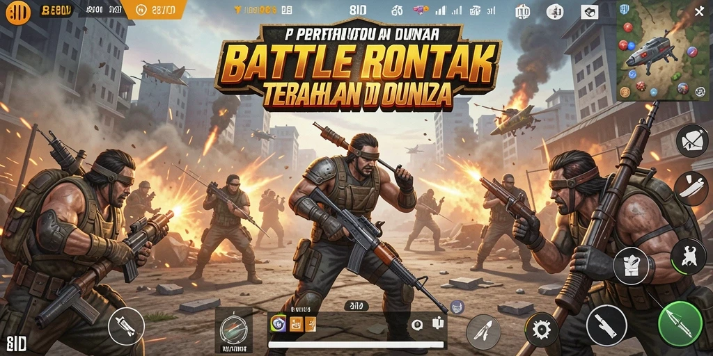 Gameplay seru 8ID dalam pertarungan Battle Royale.