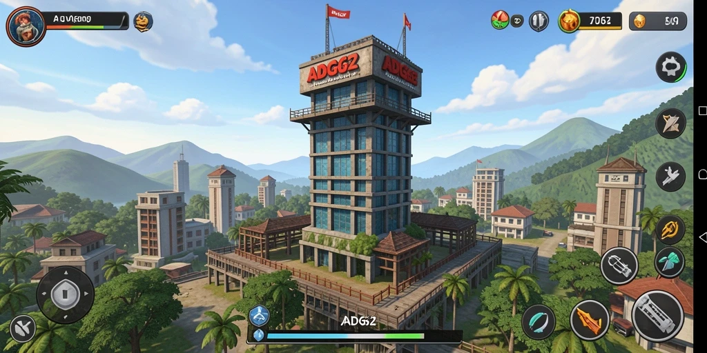 Tampilan gameplay menegangkan dalam ADG62 Tower Defense.