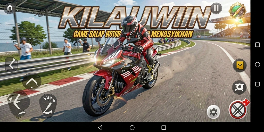 Tampilan gameplay KILAUWIN yang mendebarkan saat balapan.