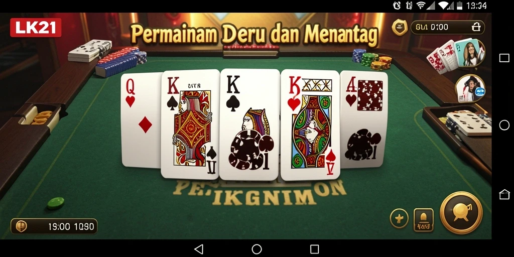 Tampilan gameplay menakjubkan dari LK21 saat bermain domino.