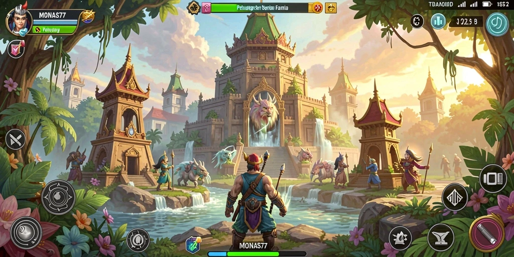 Tampilan gameplay seru dari MONAS77 di dunia petualangan.