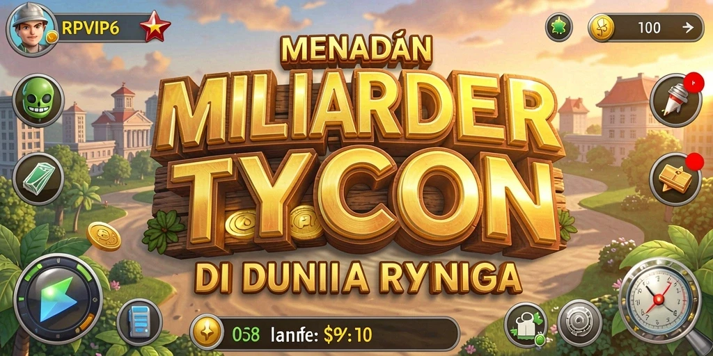 Tangkapan layar utama RPVIP6 menampilkan gameplay Tycoon yang seru.