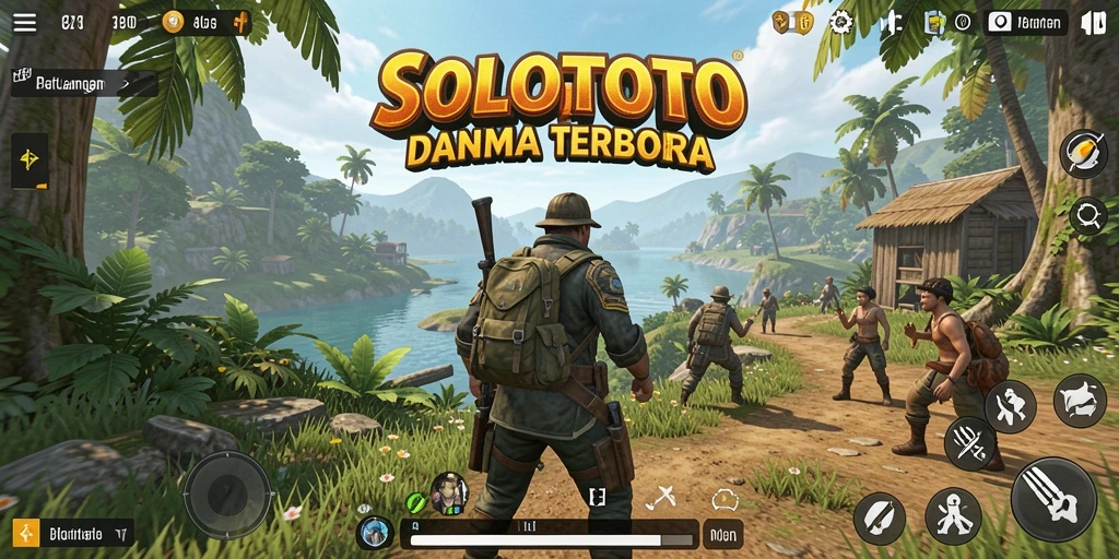 Tampilan dinamis gameplay SOLOTOTO dengan eksplorasi dunia terbuka.