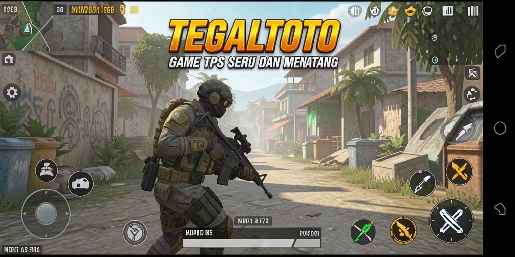 Gameplay seru dari TEGALTOTO dengan aksi tembak-menembak yang intens.